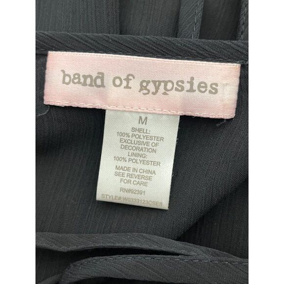 Band of Gypsies Chiffon Overlay Boho Dress Size M - Picture 8 of 10